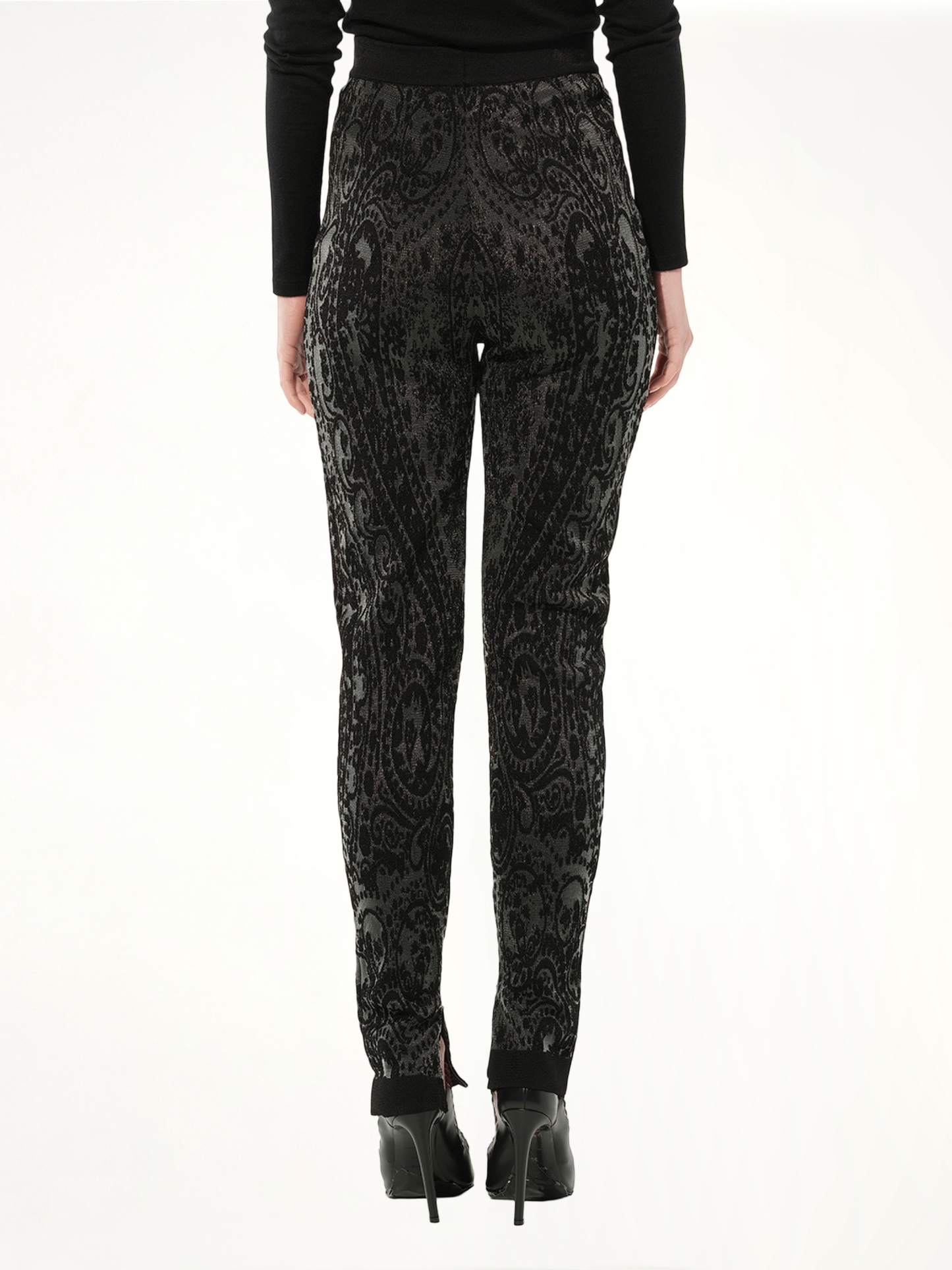 Pattern Pants in Black