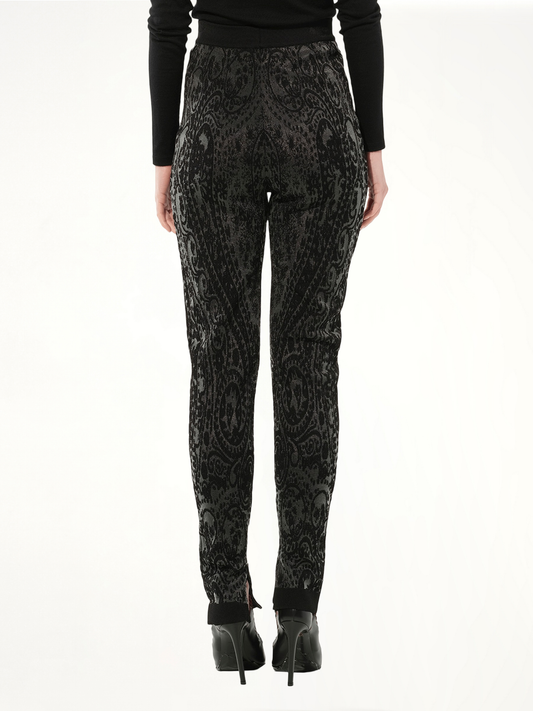 Pattern Pants in Black