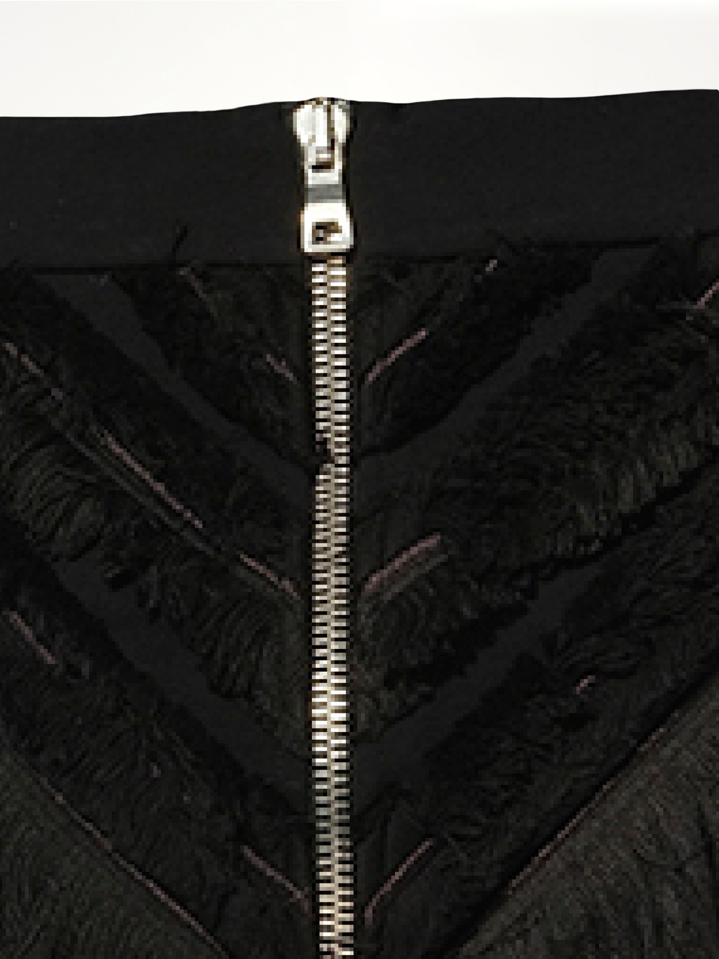 Chevron Fringed Mini Skirts in Black