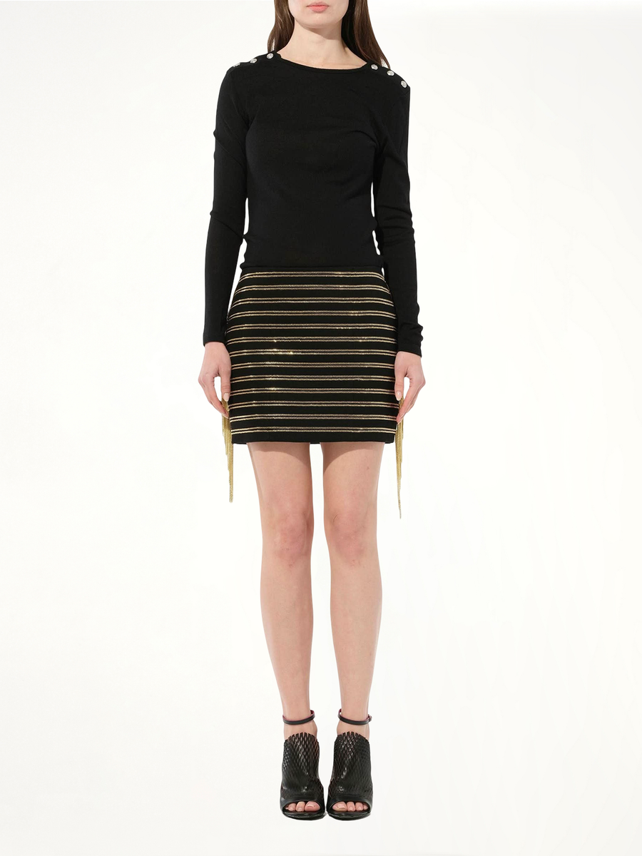 Chain Embellished Skirt