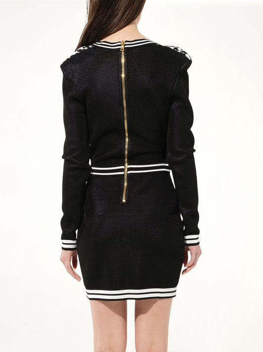 Knit Dress in Black/White