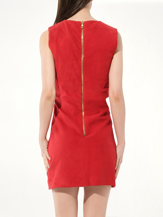 Leather Dress in Red