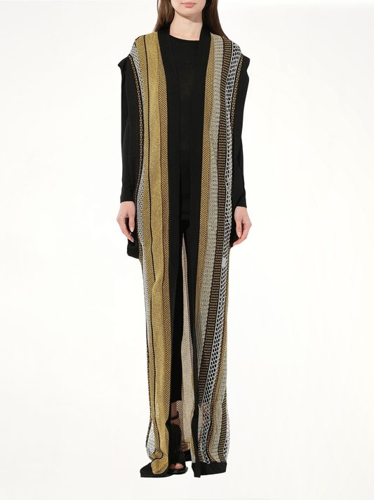 Sleeveless Cardigan Knit in Black