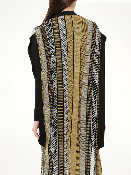 Sleeveless Cardigan Knit in Black