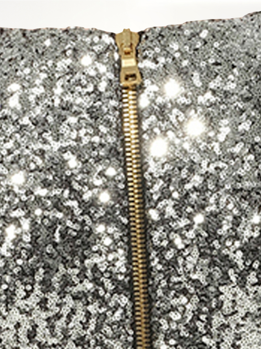 Knit Dress Const in Silver