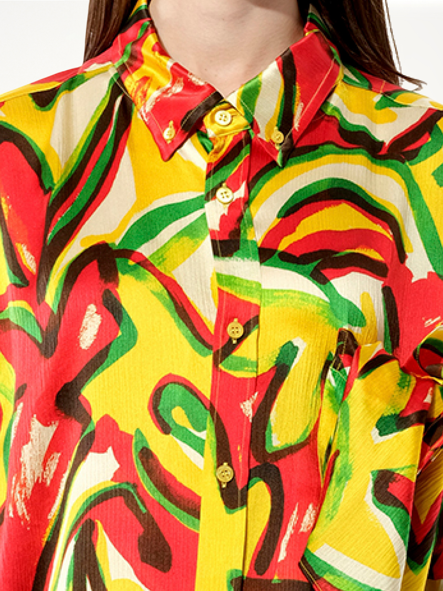 Scarf Flower Shirt in Red