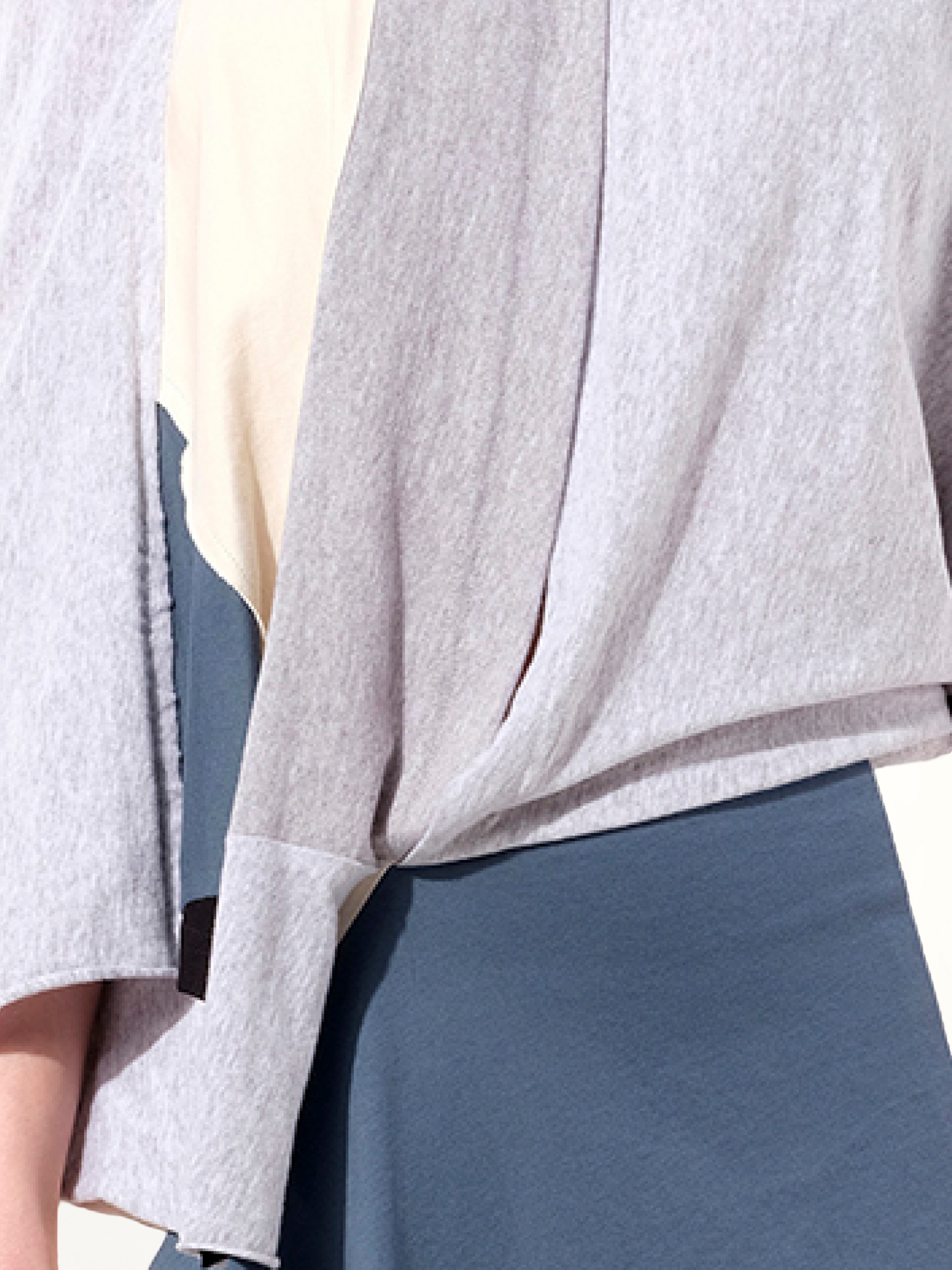Asymmetric Dress in Ecru