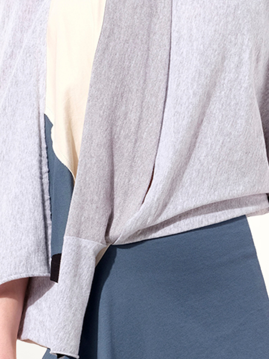 Asymmetric Dress in Ecru