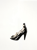 Sandal Leather in Black Side View | BALENCIAGA
