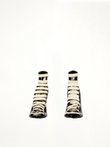 Sandal Leather in Black Front View | BALENCIAGA