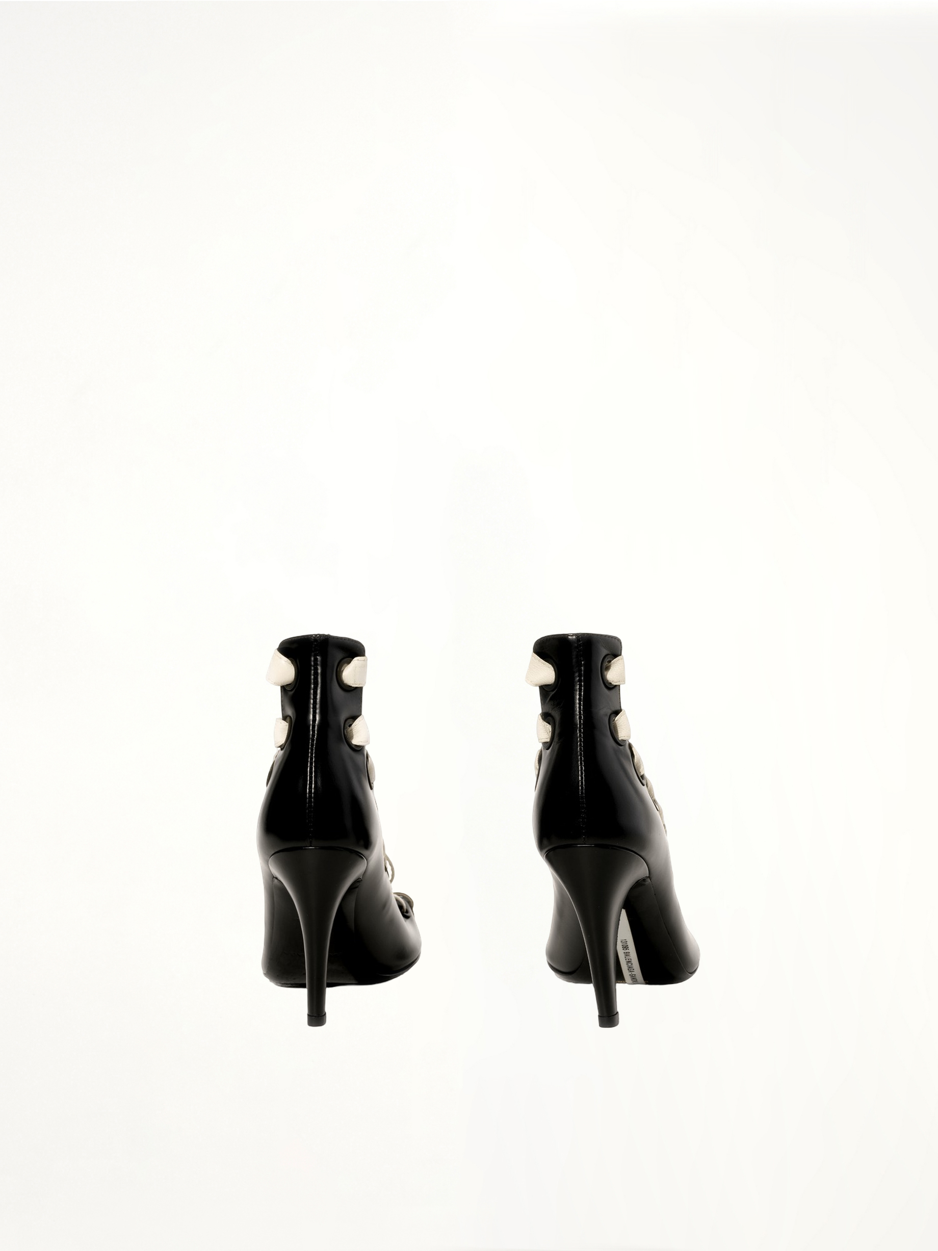 Sandal Leather in Black Top View | BALENCIAGA