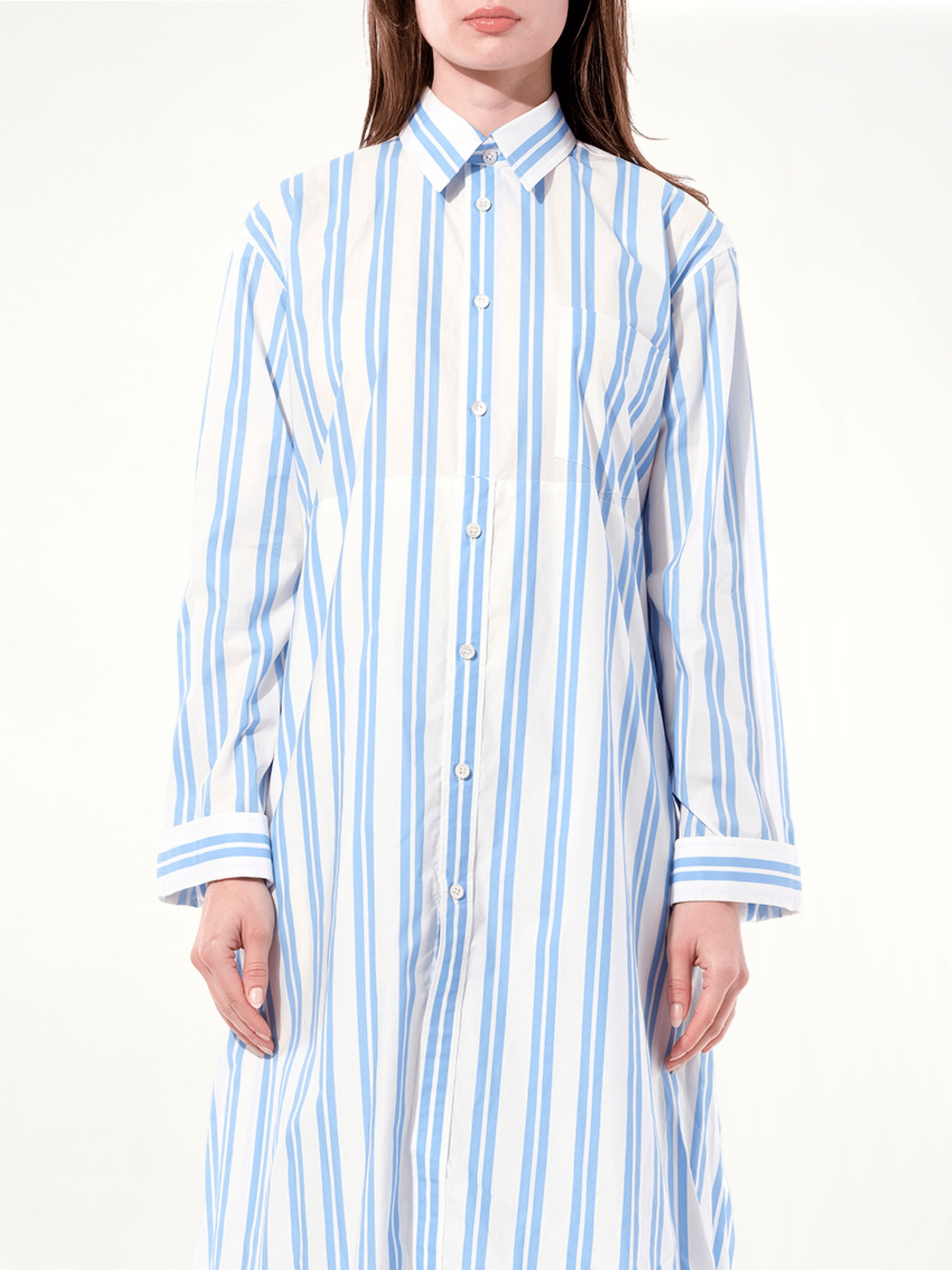 Chilie Dress in Blue/White