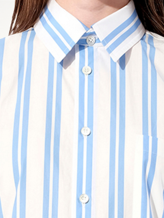 Chilie Dress in Blue/White