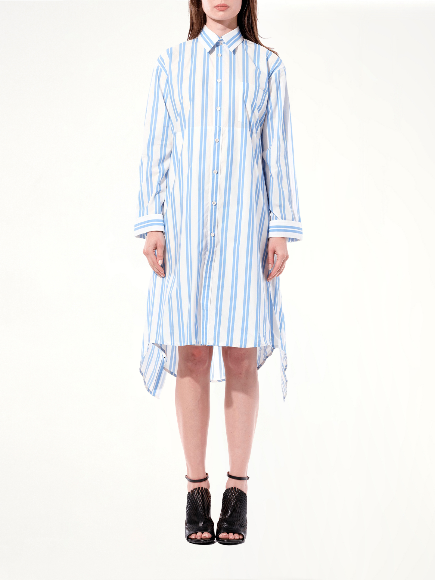 Chilie Dress in Blue/White