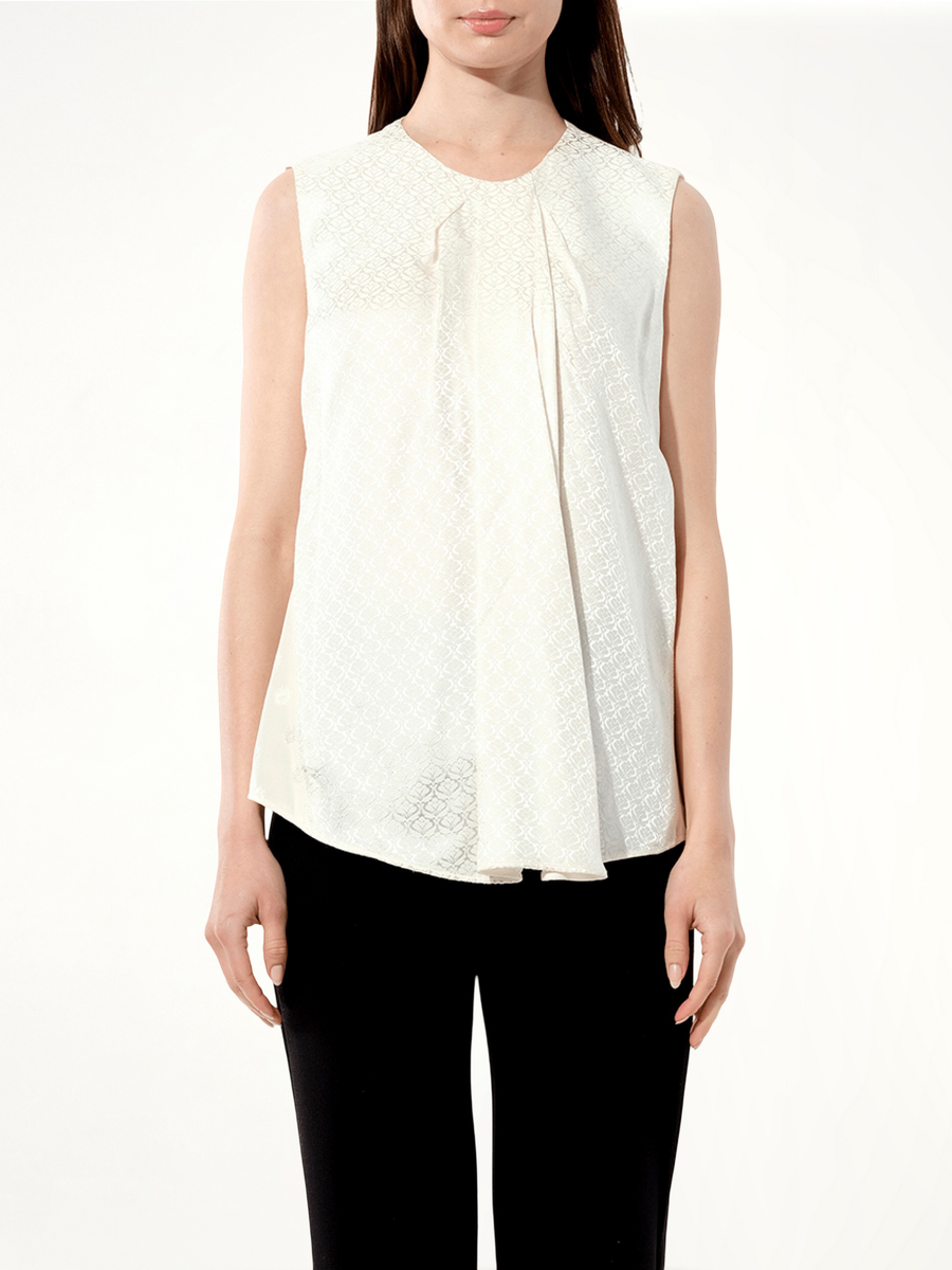 Mix Satin Top in White