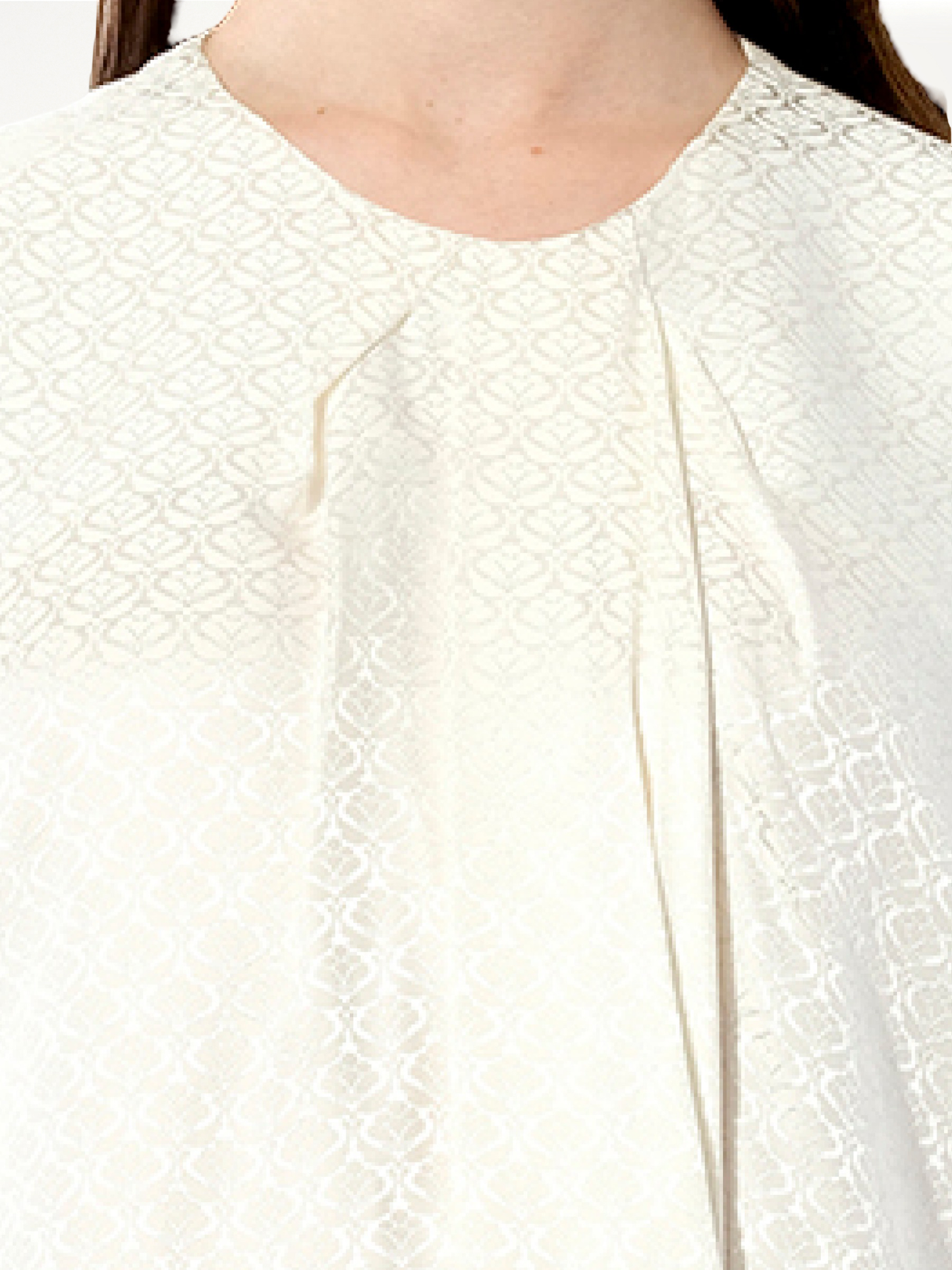 Mix Satin Top in White