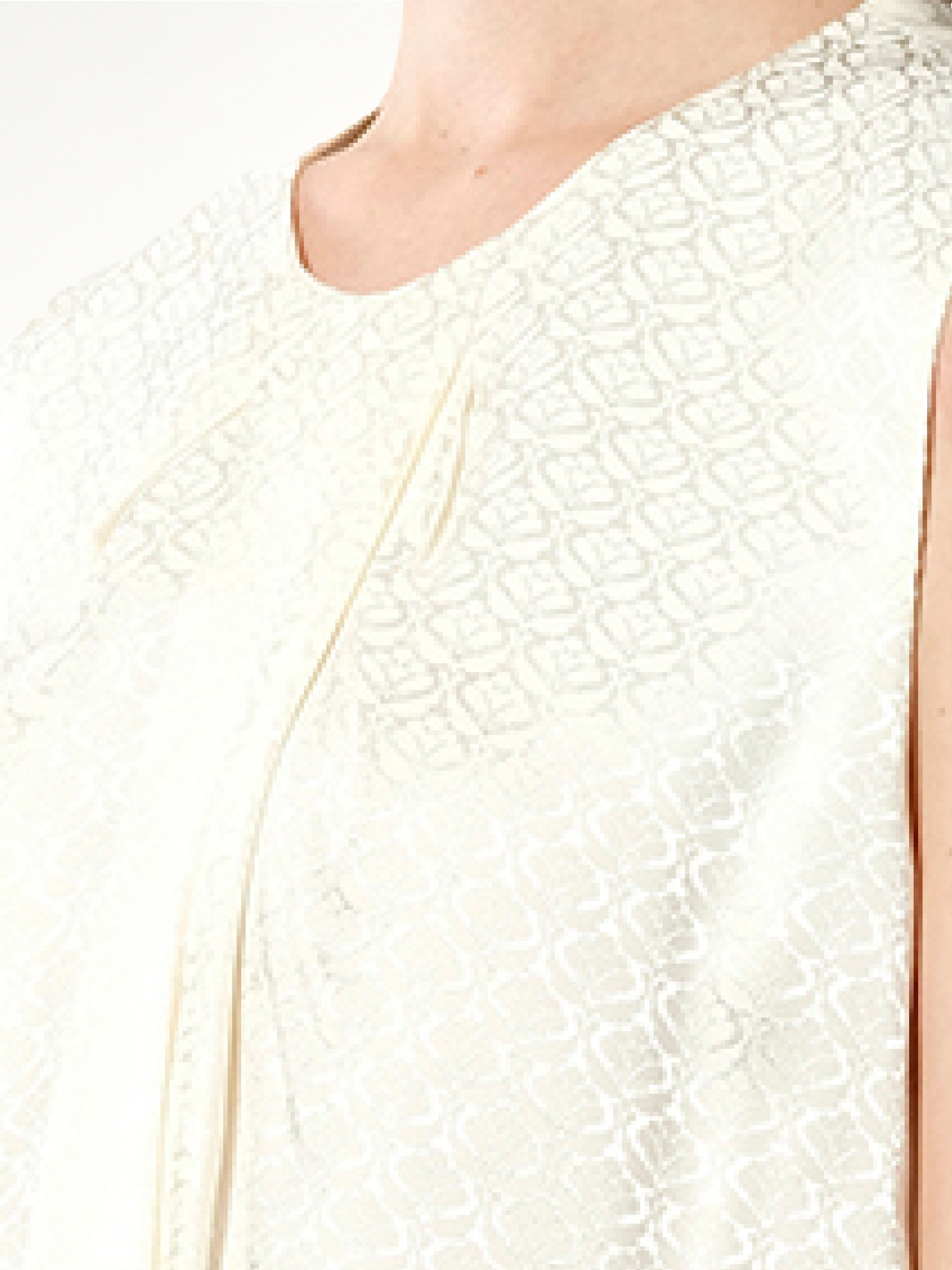 Mix Satin Top in White