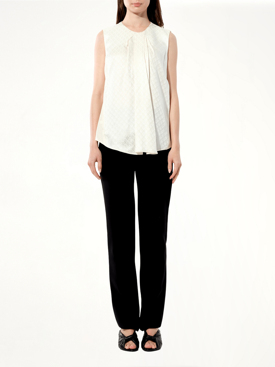 Mix Satin Top in White