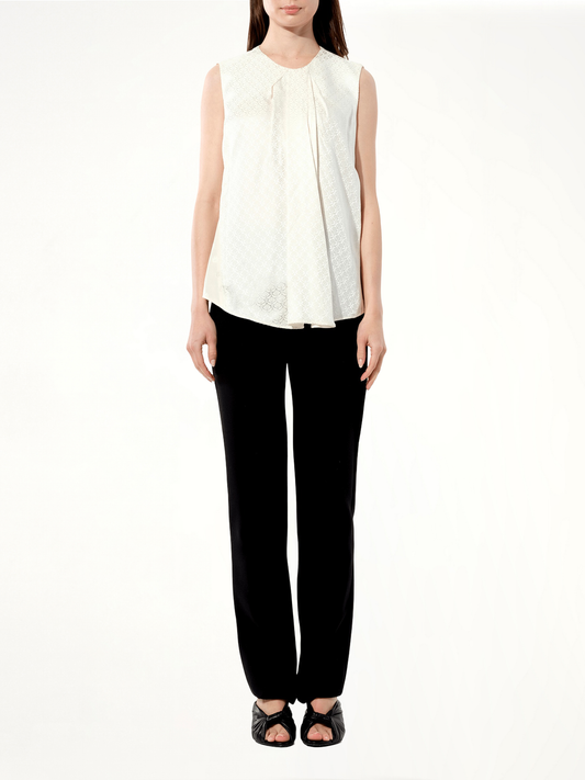 Mix Satin Top in White