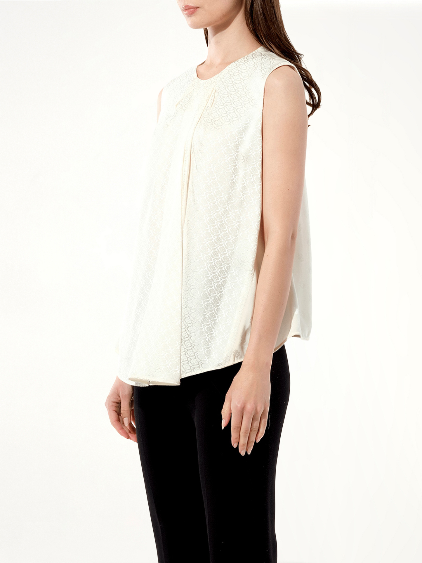 Mix Satin Top in White