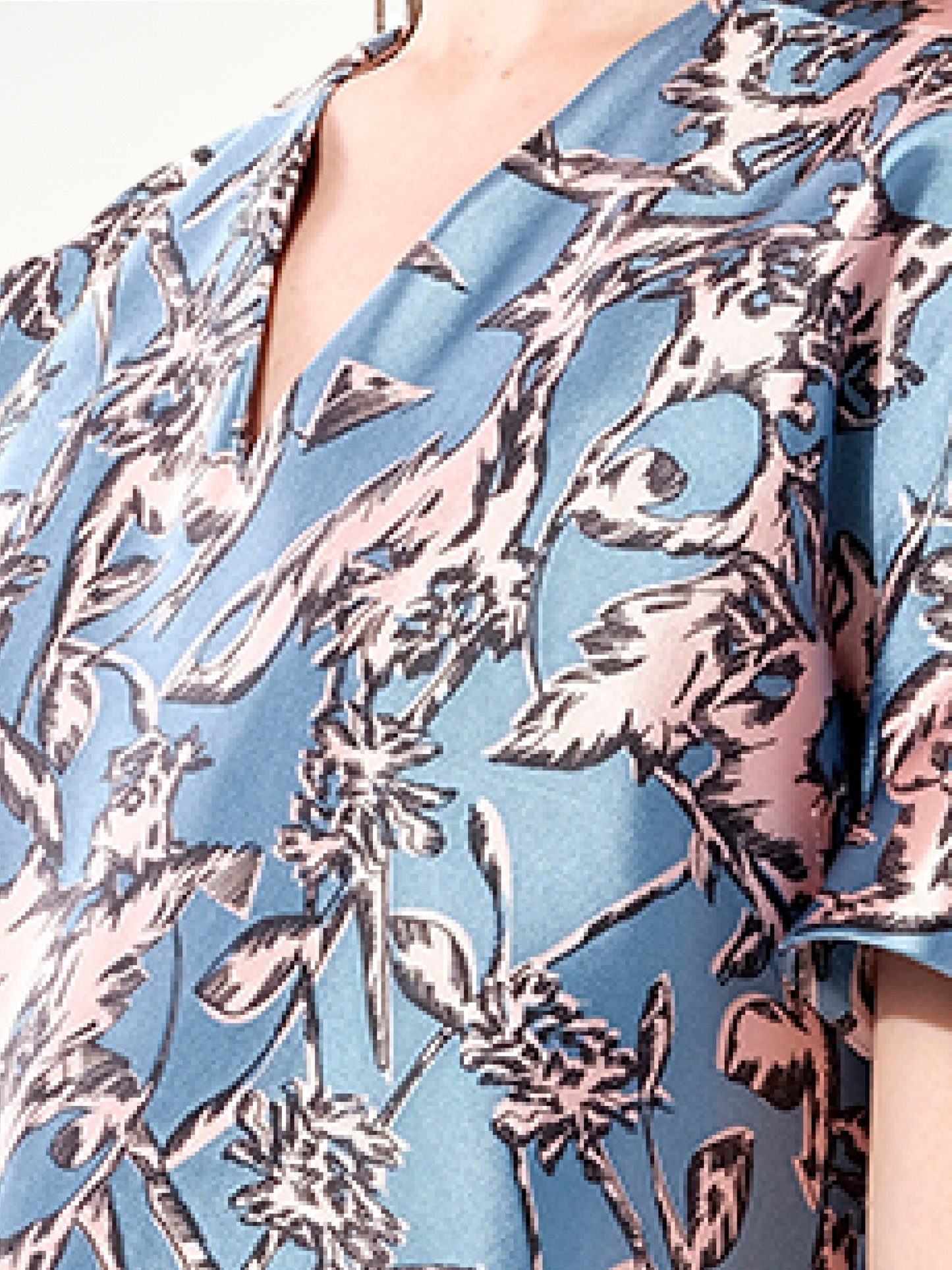 Satin Silk Dress in Multicolor