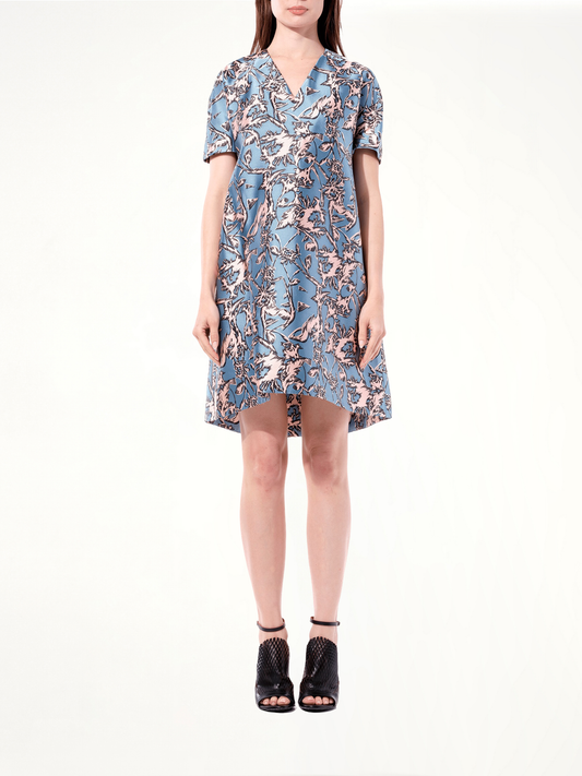 Satin Silk Dress in Multicolor