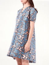 Satin Silk Dress in Multicolor