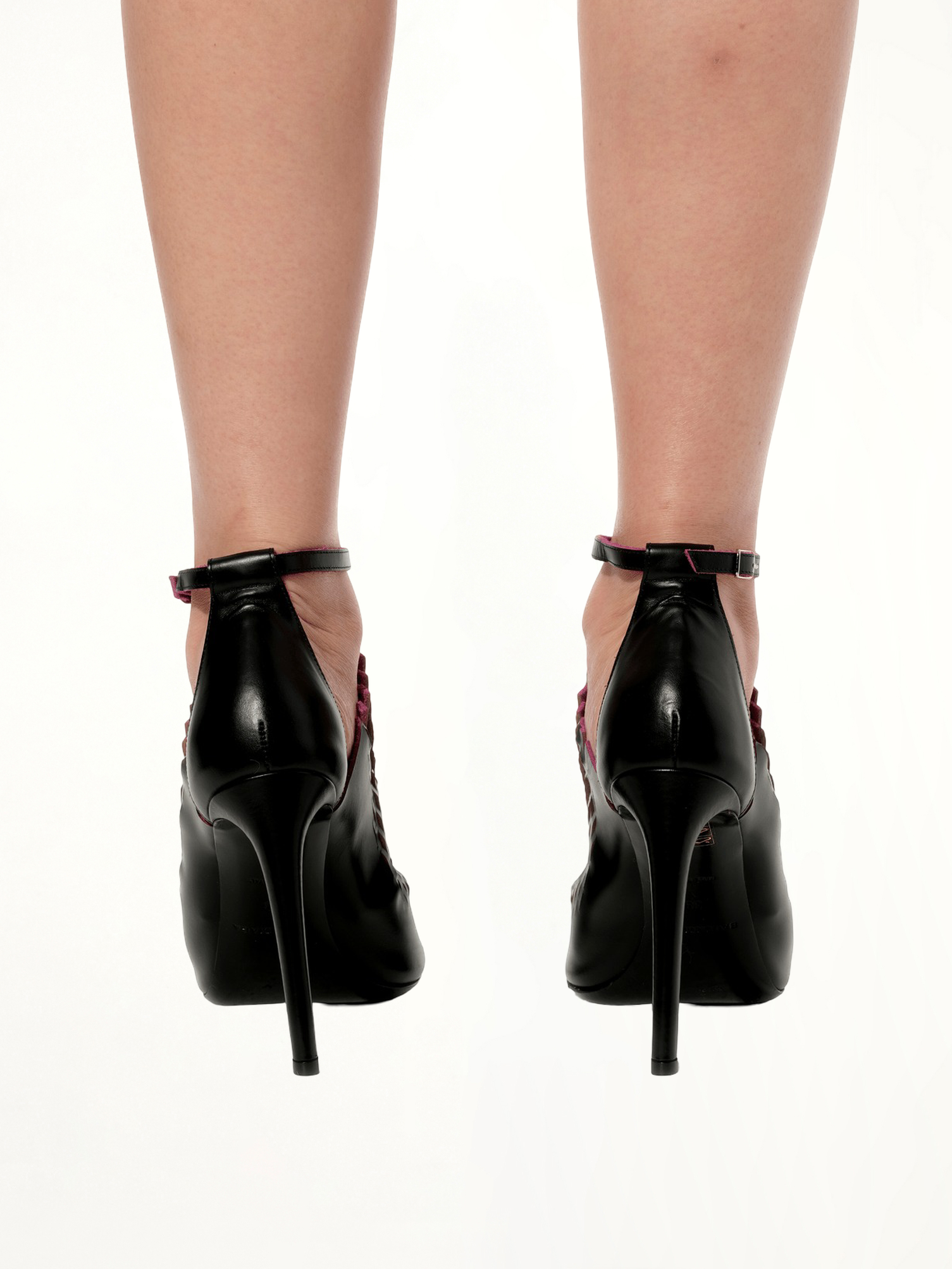 Leather Sandal in Black Top View | BALENCIAGA