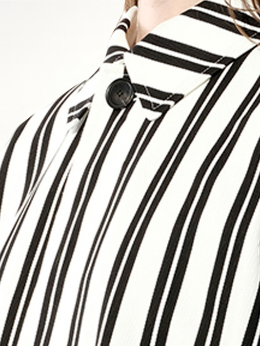 Chilien Coat in Black/White