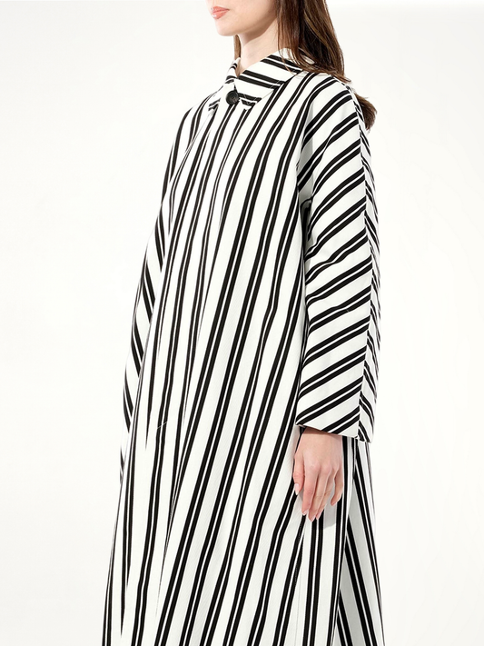 Chilien Coat in Black/White