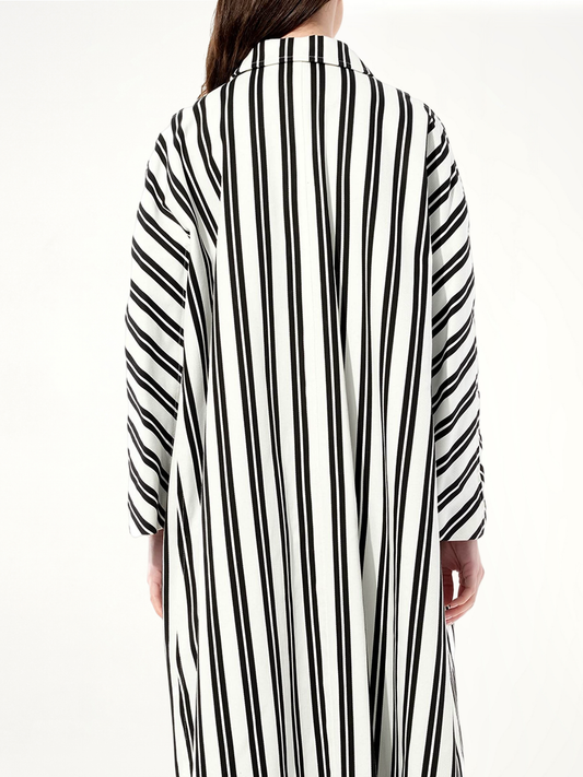 Chilien Coat in Black/White