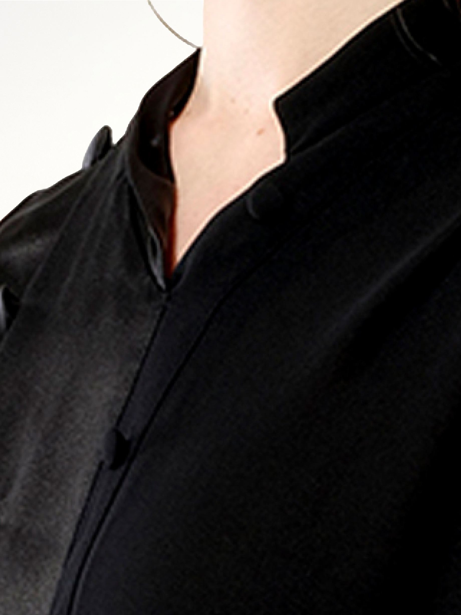 블랙 조르제트 탑