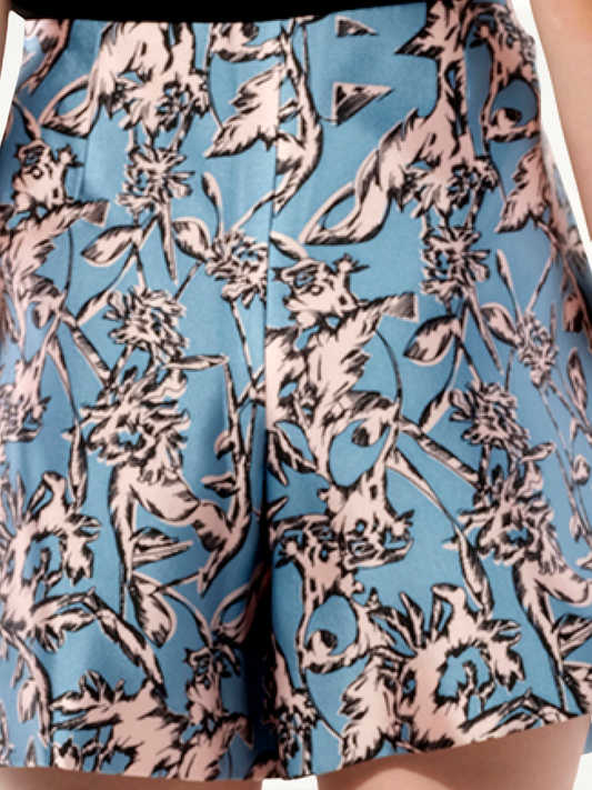 Satin Silk Shorts in Multicolor
