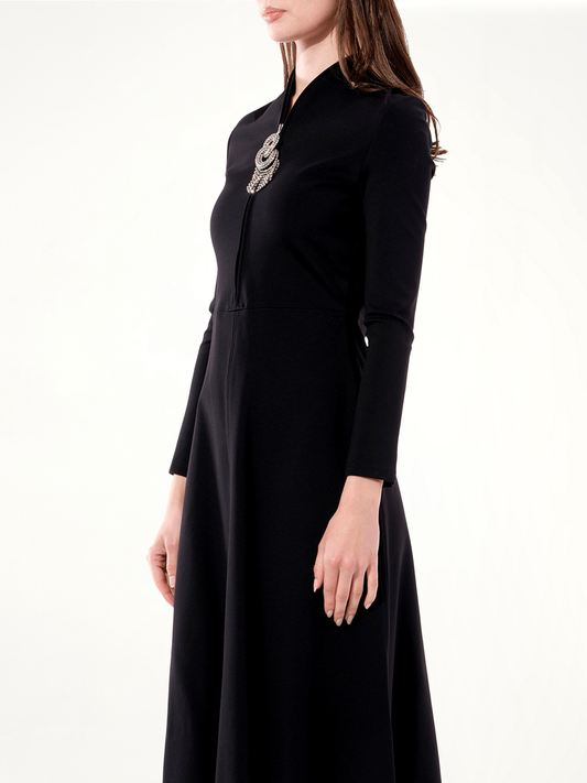 Bijou Skater Dress in Black