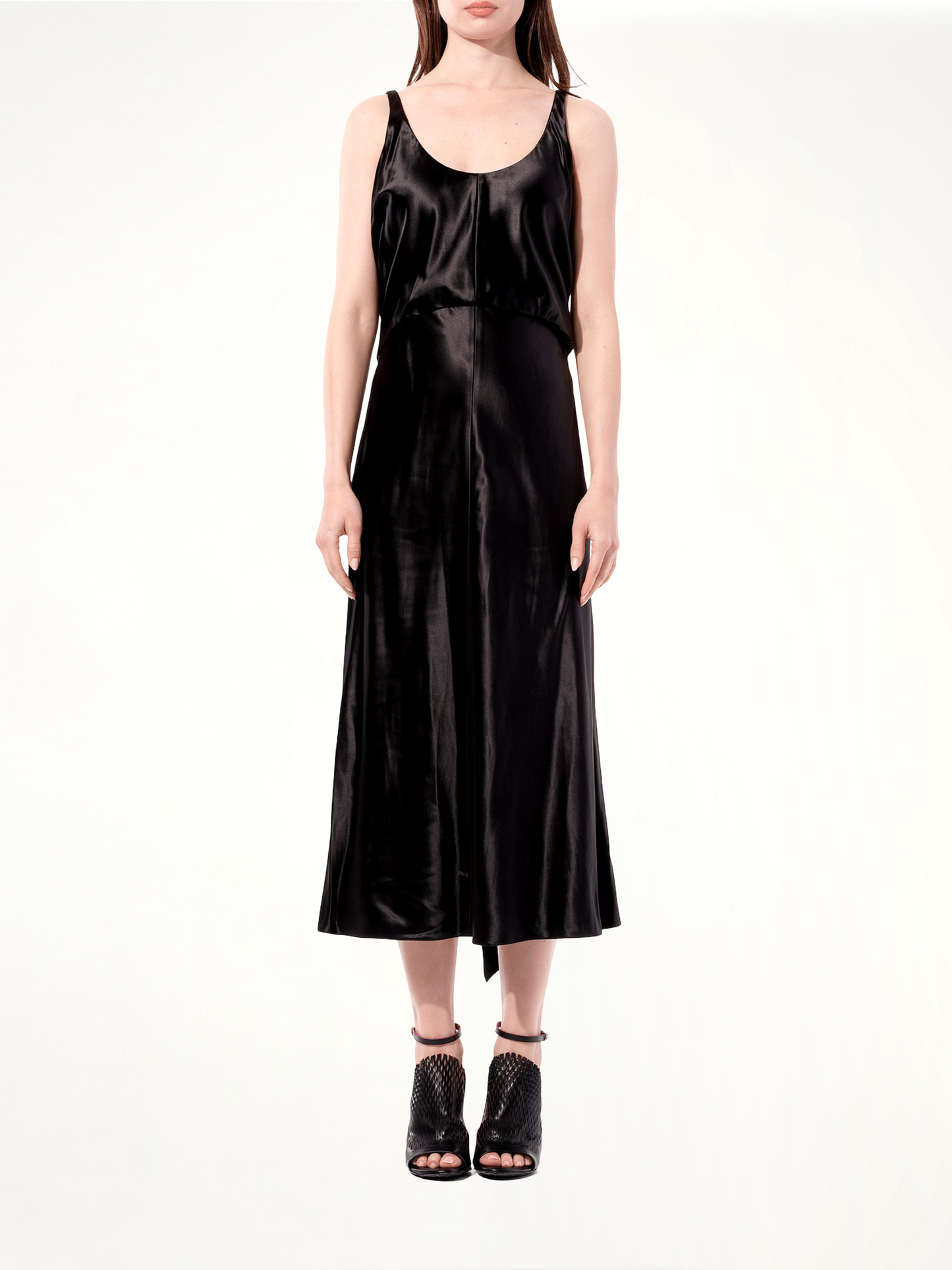 Fitted Tank Dress in Black