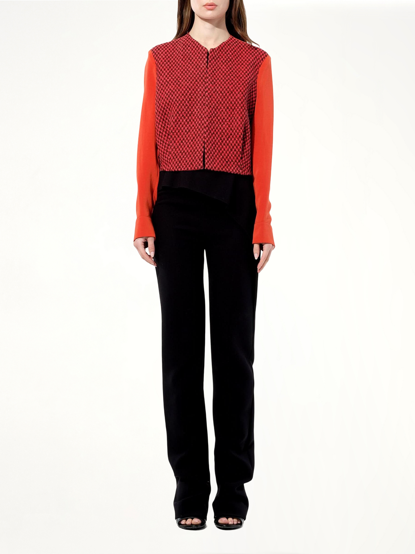 Tweed Jacket in Red/Black