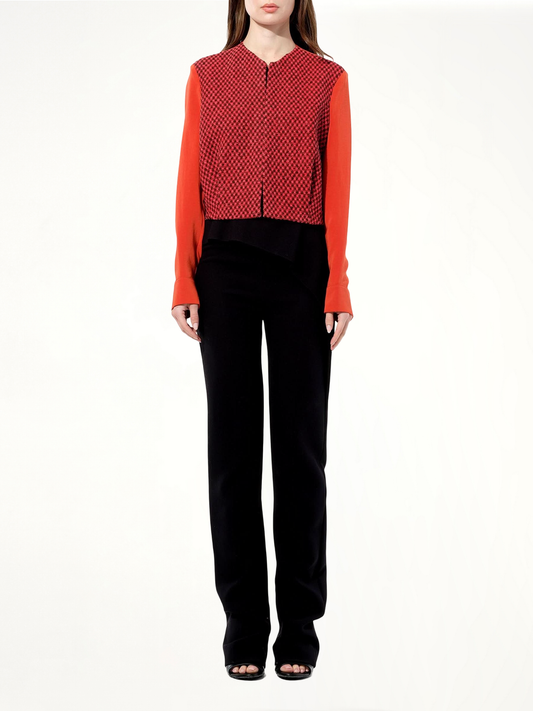 Tweed Jacket in Red/Black