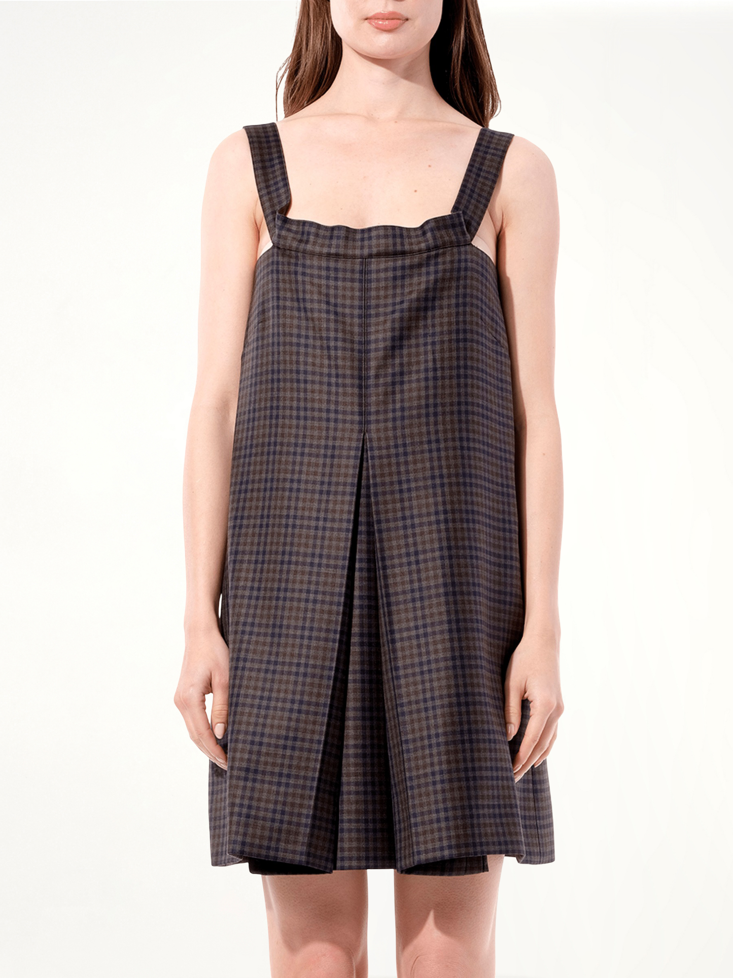 Carreaux Dress in Maroon