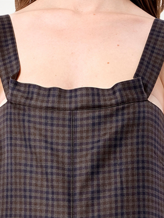 Carreaux Dress in Maroon