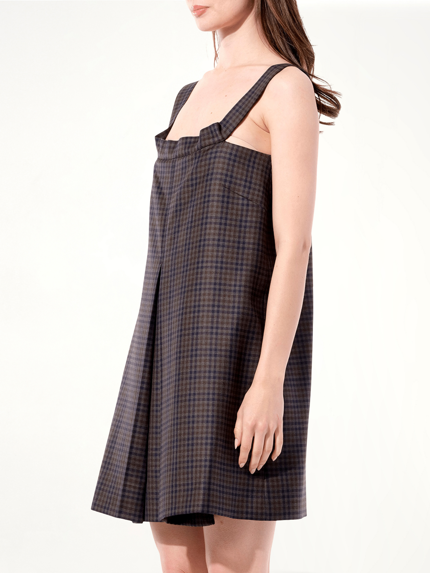 Carreaux Dress in Maroon