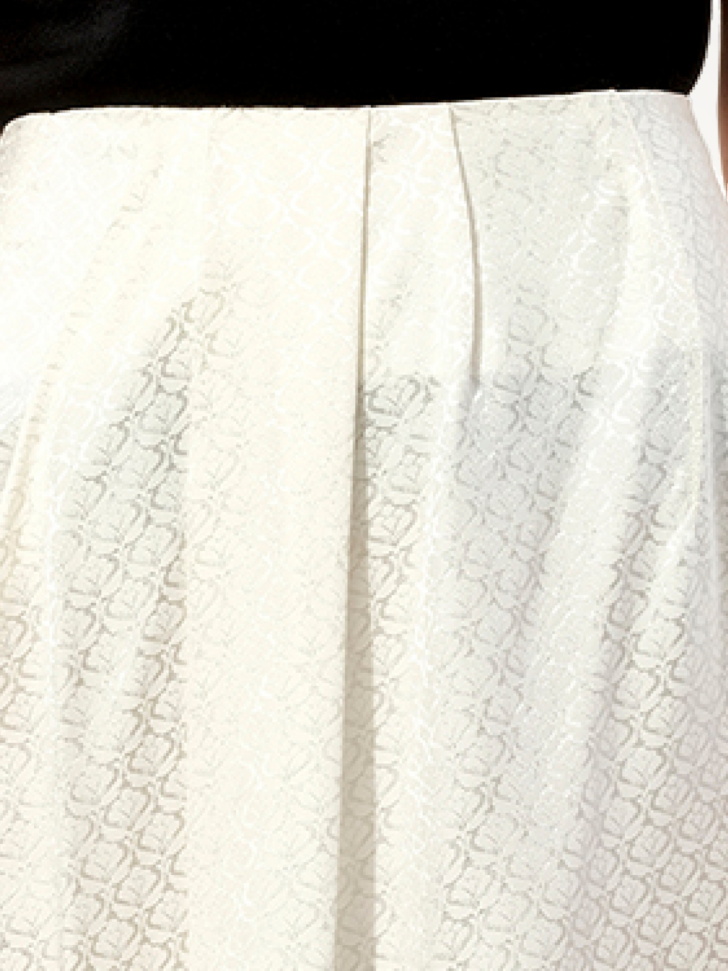 Mix Satin Skirt in White