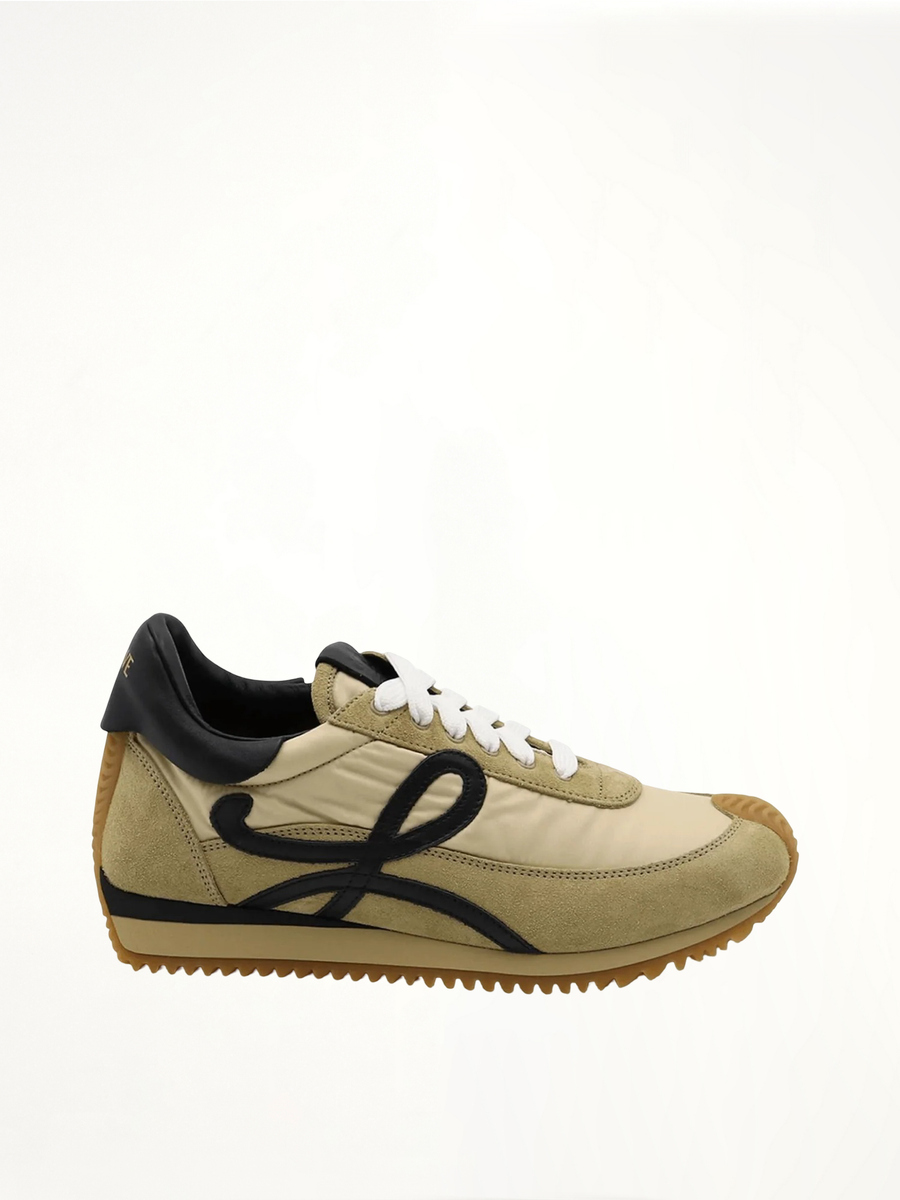 Flow Runner Sneaker in Gold Side View | LOEWE