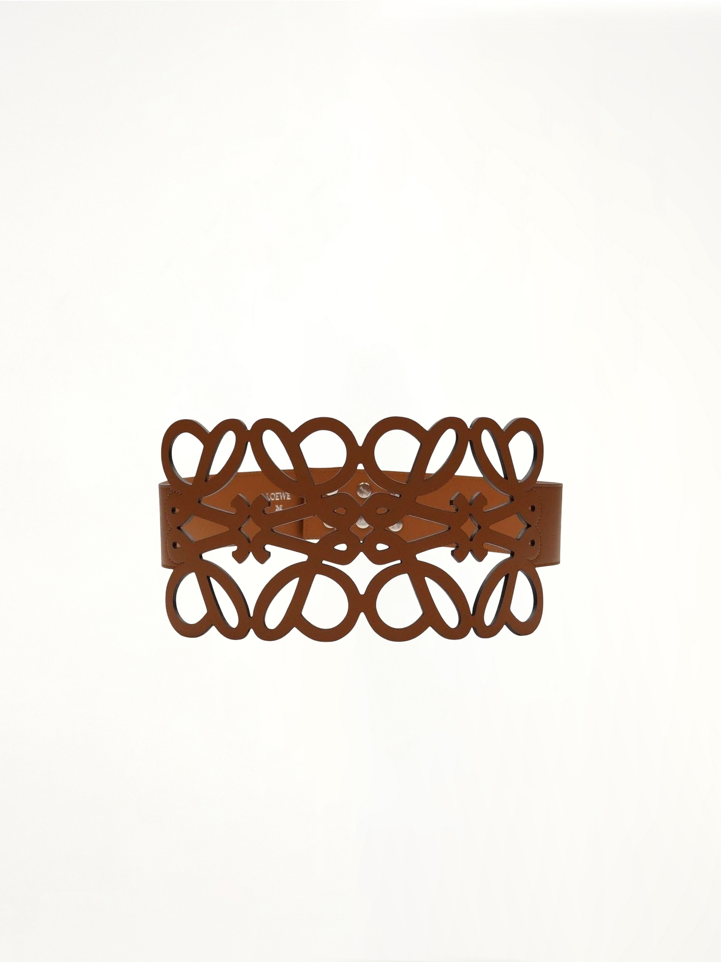 Anagram Cut Out Belt in Tan