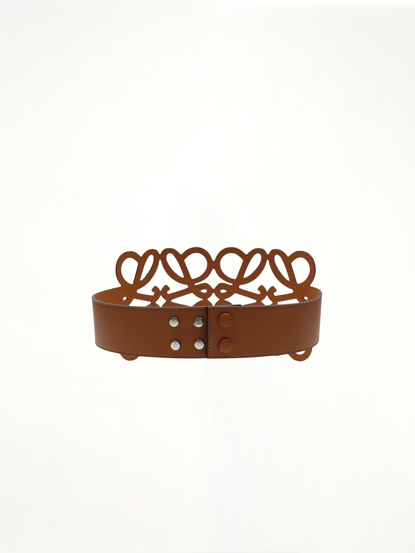 Anagram Cut Out Belt in Tan