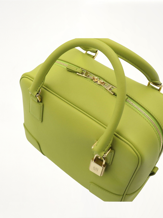 Amazona 19 Bag in Nappa Calfskin in Lime Yellow