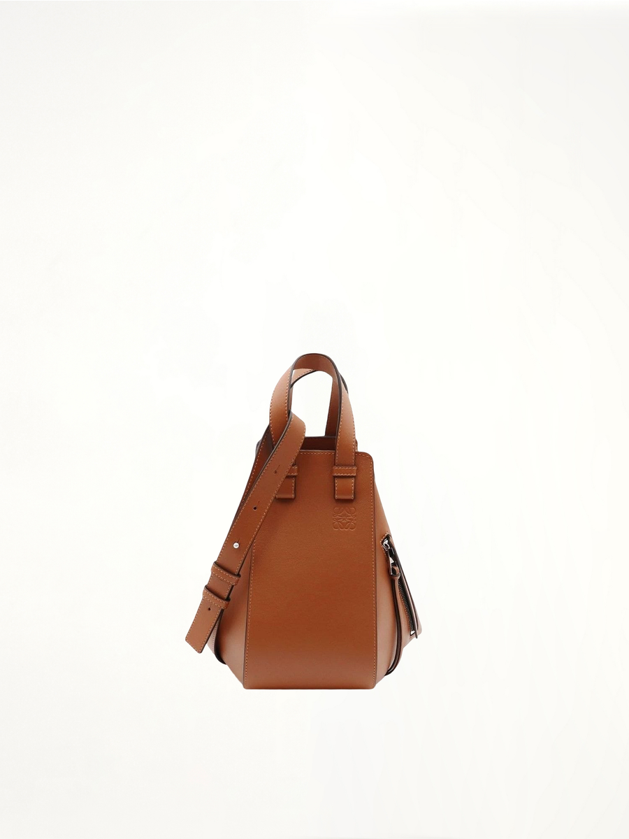 Small Hammock Bag in Classic Calfskin in Tan