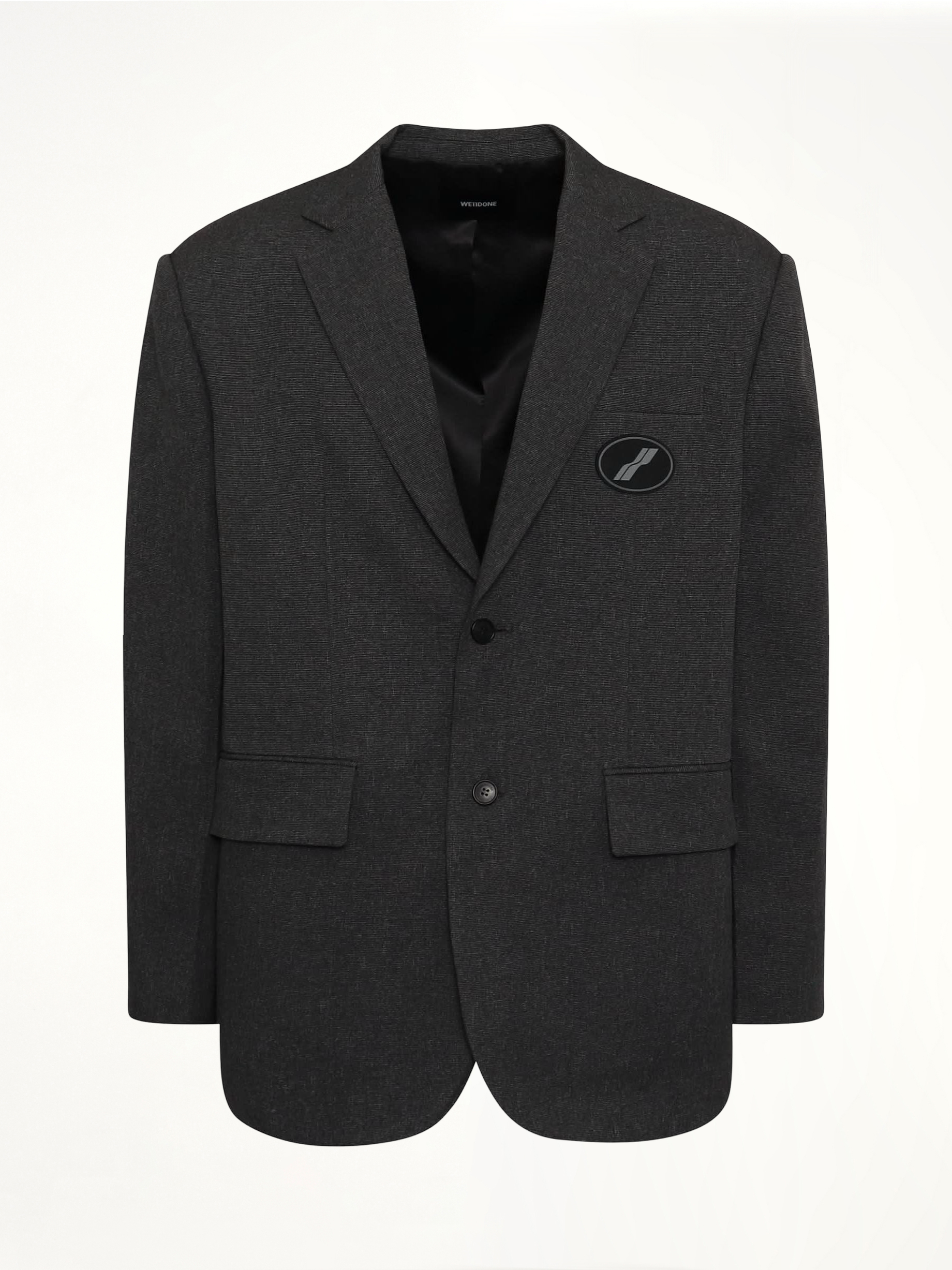 Oversized Suit Logo Blazer in Charcoal