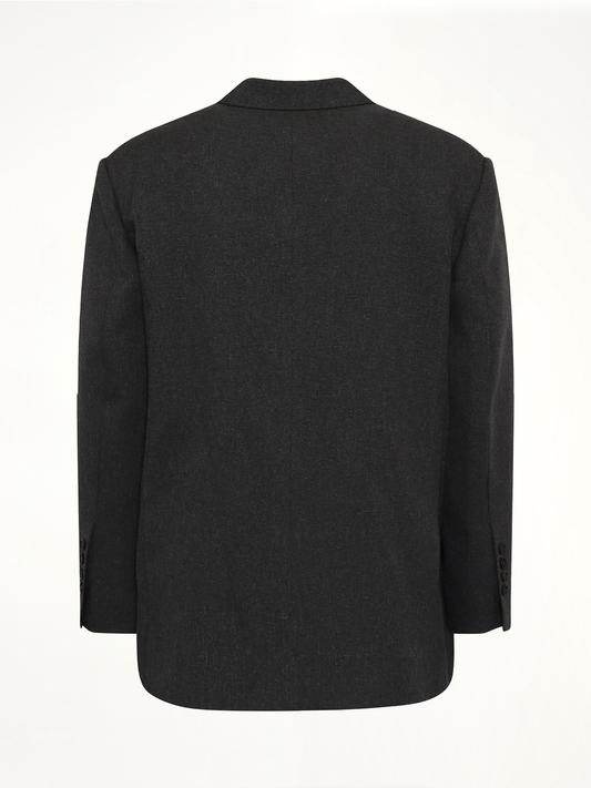Oversized Suit Logo Blazer in Charcoal