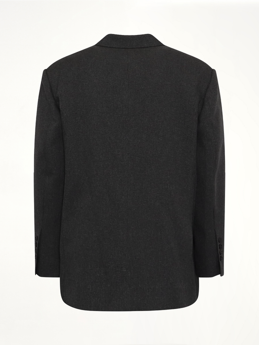 Oversized Suit Logo Blazer in Charcoal