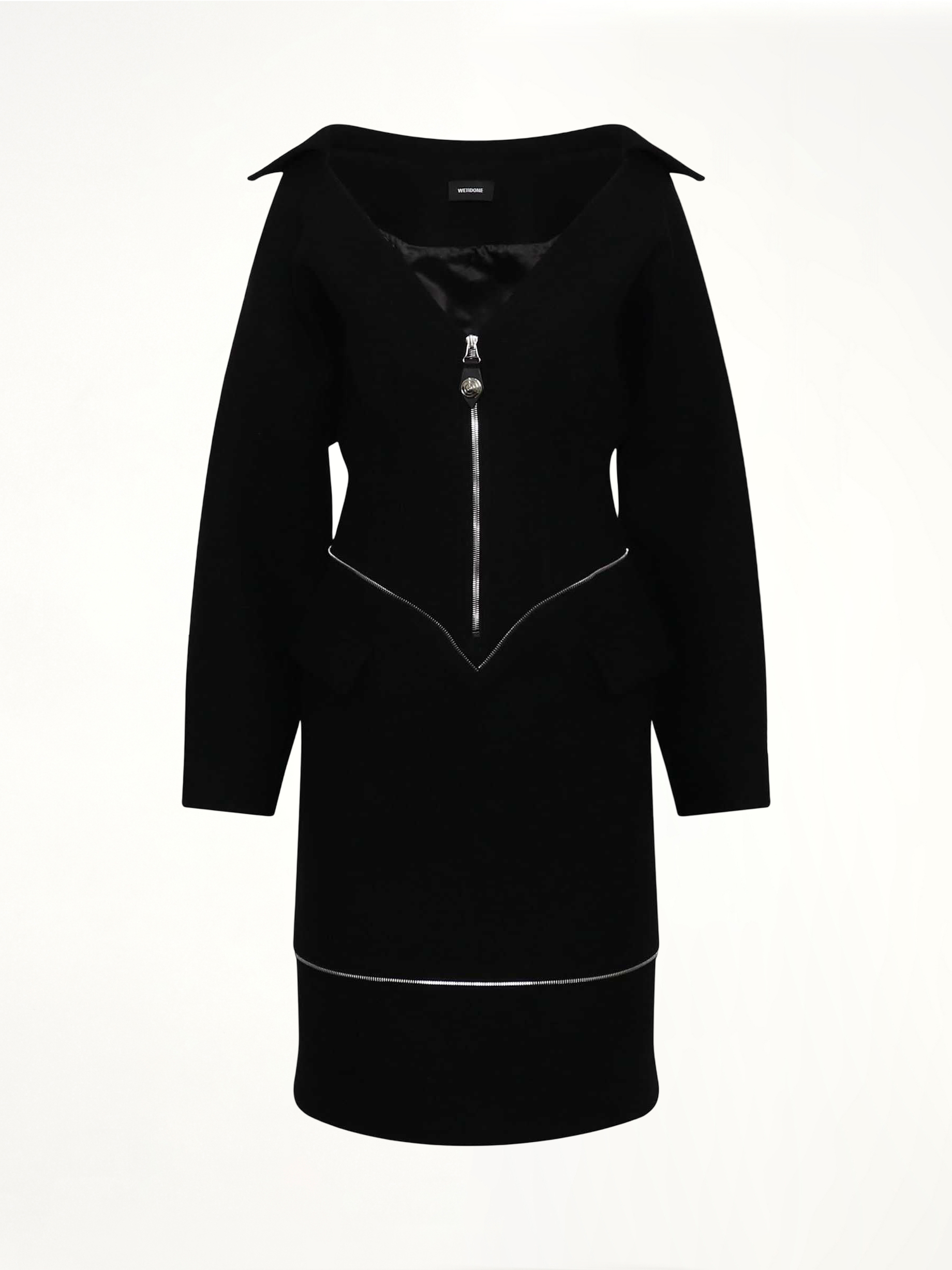 Off-Shoulder Neck Line Dress in Black